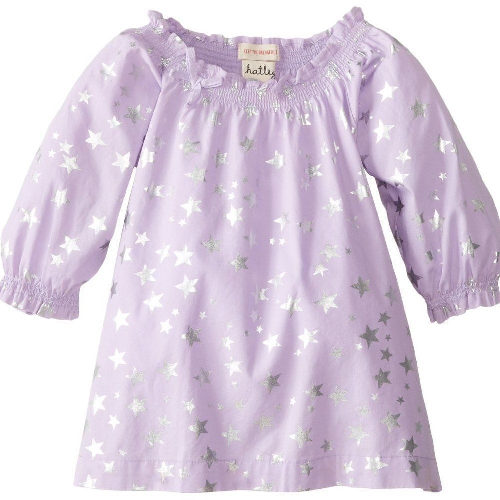 NEW ✨ Hatley Purple Poplin Blouse Scattered 6
